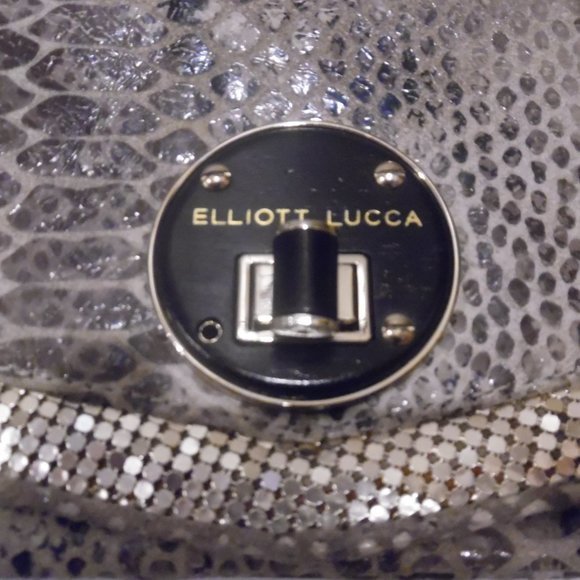 LOT 2: Elliot Lucca Rojo‎ Snakeskin Logo Crossbody Wristlet Bag Purse Wallet - Picture 10 of 10